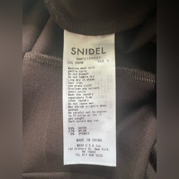 Snidel Long Sleeve All-In-One Straight Leg Belted Size 0 Brown Jumpsuit Romper - Picture 9 of 9